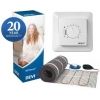 Zestaw grzejny: Mata DEVI DSVF DEVIheat 150S 225W 1,5m2 + Termostat Devireg 530 140F0330 + 140F1030 + puszka