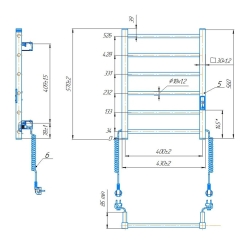 Grzejnik łazienkowy HF Leeds 570 х 430 60W 230V biały mat