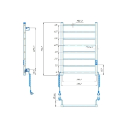 Grzejnik łazienkowy HF Leeds 770 х 530 105W 230V biały mat
